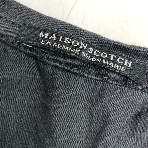 𝅺Scotch & Soda Maison Scotch Les Bon Vivants dark gray graphic T-shirt - Picture 5 of 11